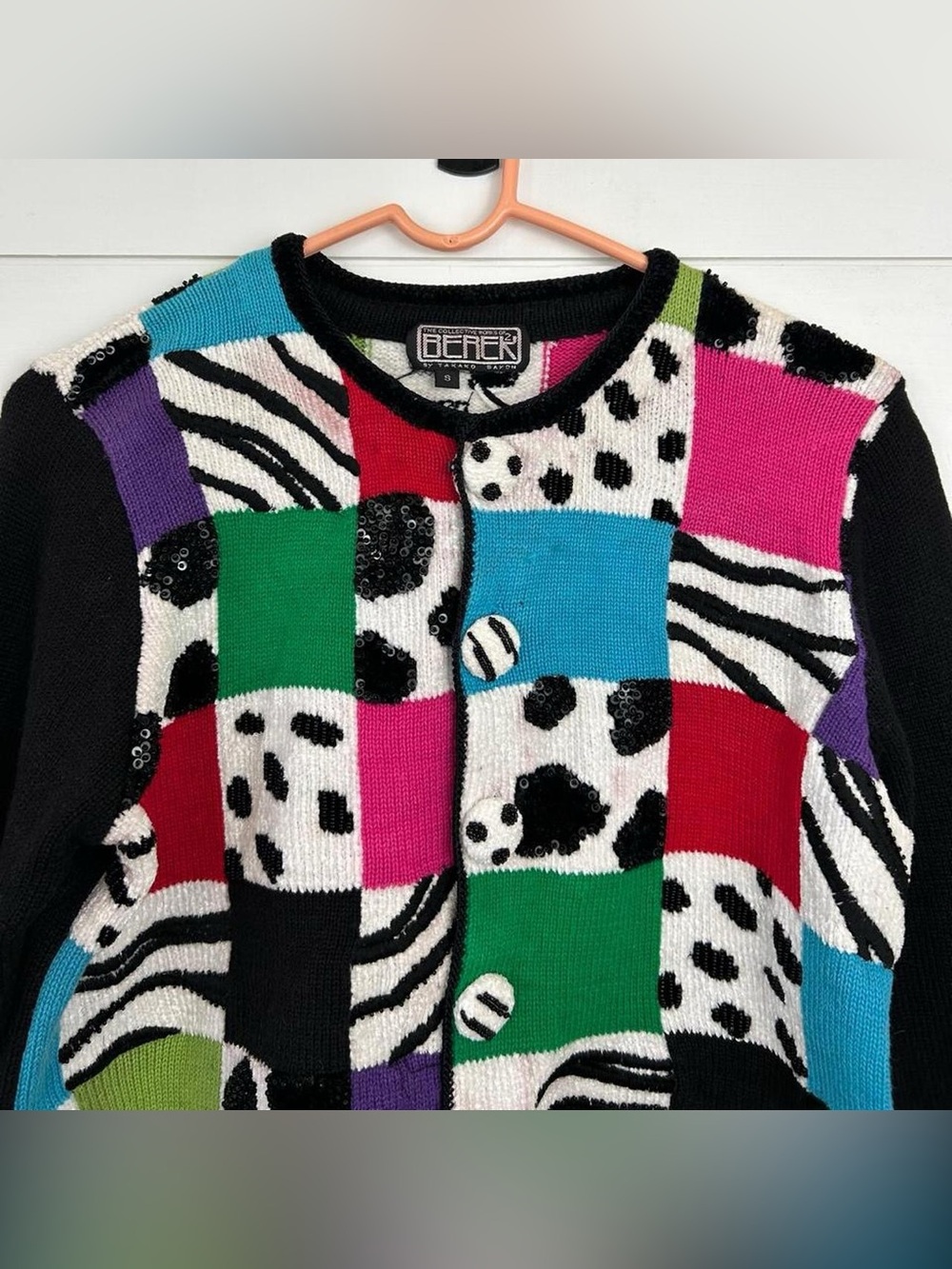 Vintage 90s Berek color block sweater